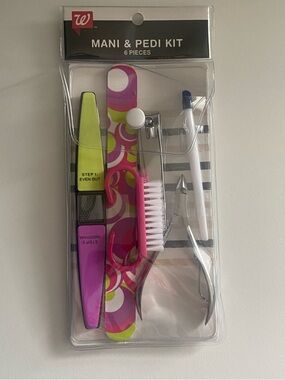Walgreens Mani & Pedi Kit — Pink, Lime & White Multi-Tool Set